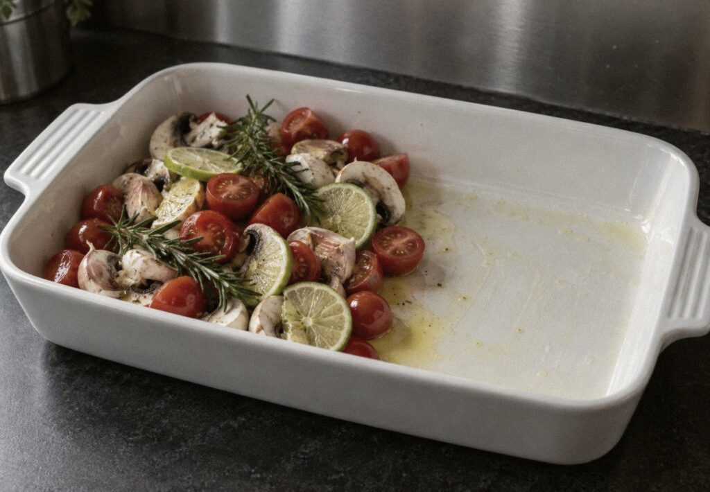 Hoe bak ik kabeljauw uit de oven, stap 2: Ingrediënten toevoegen