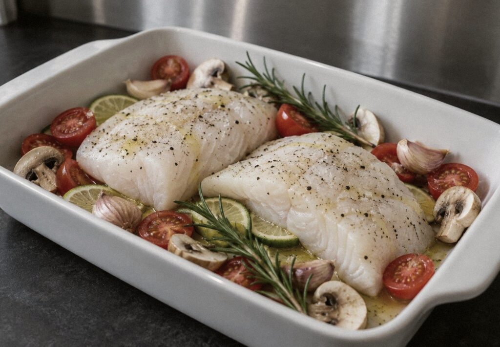 Hoe bak ik kabeljauw uit de oven, stap 3: Kabeljauw plaatsen