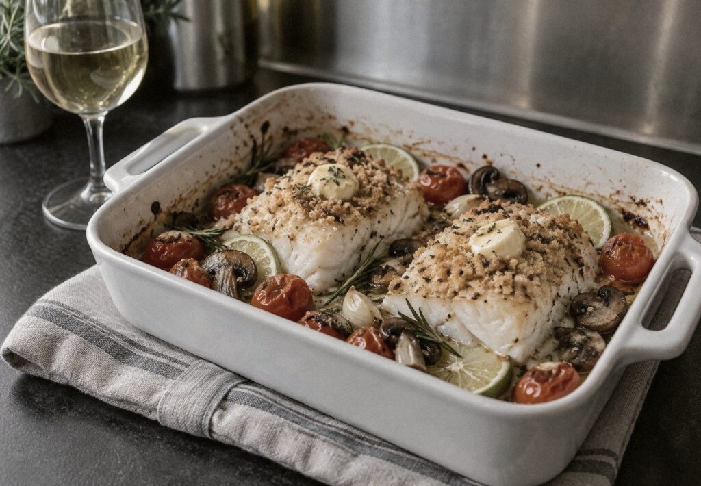 Hoe bak ik kabeljauw uit de oven, stap 4: Bakken: 10 minuten plus 5 tot 9 minuten
